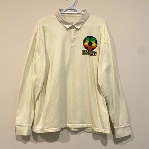 Mens Bob Marley Rasta Soccer Club Long Sleeve Shirt